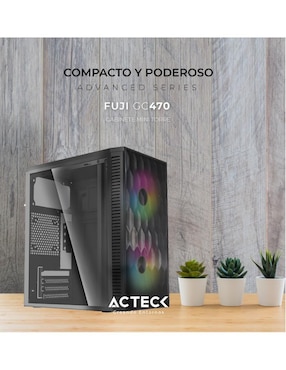 Gabinete de Computadora Acteck AC-935838 + Fuente de Poder