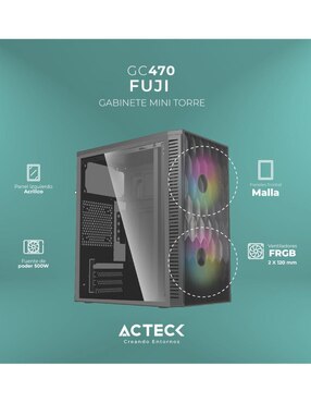 Gabinete de Computadora Acteck AC-935838 + Fuente de Poder