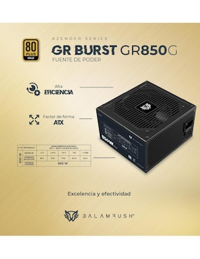 Fuente de Poder Balam Rush GR Burst GR850G
