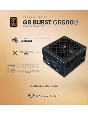 Fuente de Poder Balam Rush GR Burst GR500B