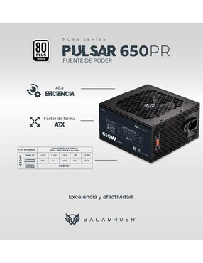 Fuente de Poder Balam Rush Pulsar 650PR
