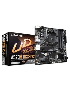 Tarjeta Madre Gigabyte A520M DS3H V2 Con Procesador AMD