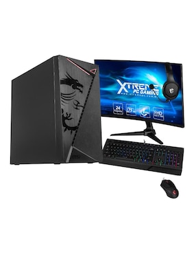 Computadora Gamer Xtreme PC Gaming Xtmsir716gbrenoirm 24 Pulgadas Full HD AMD Ryzen 7 Radeon Vega 8 16 GB RAM 3 TB HDD 500 GB SSD