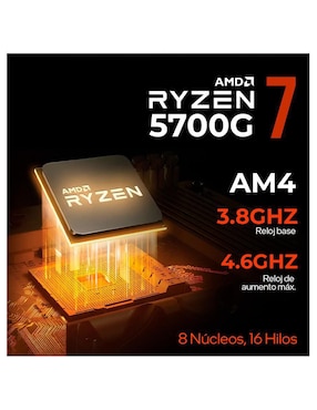 Computadora gamer Xtreme Pc Gaming XTMSIR716GBRENOIRM 24 pulgadas full hd amd ryzen 7 amd radeon graphics 16 gb ram 1 tb ssd