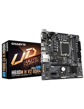 Tarjeta madre Gigabyte h610m h v2 compatible con procesador Intel
