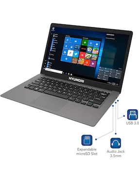 Laptop Hyundai HT14CCIC44EGH 14.1 pulgadas HD Intel Celeron 4 GB RAM 128 GB SSD