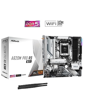 Tarjeta Madre Asrock A620m Pro RS Wifi Con Procesador AMD