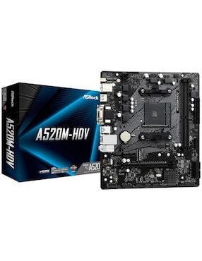 Tarjeta Madre Asrock A520M-HDV Con Procesador AMD