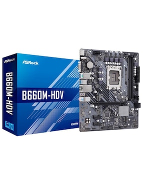 Tarjeta Madre Asrock B660M-HDV Con Procesador Intel