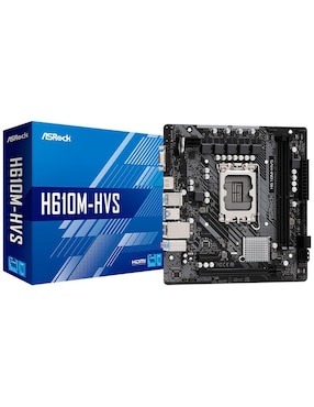 Tarjeta Madre Asrock H610M-HVS Con Procesador Intel