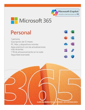Microsoft 365 Personal Office Microsoft para 1 usuario