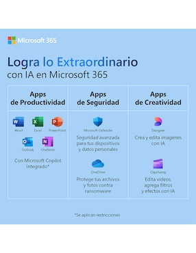 Microsoft 365 Personal Office Microsoft para 1 usuario