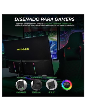 Monitor gamer Dxt Gaming DXT2383CBK VA Full HD 23.8 pulgadas DXTFL24F