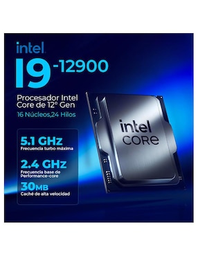 Computadora gamer Xtreme PC Gaming XTGAI916GBHD750MBV1
27 pulgadas Full HD Intel Core i9 Intel UHD 770 16 GB RAM 1TB SSD