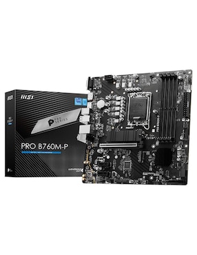 Tarjeta Madre MSI Pro B760M-P Con Procesador Intel