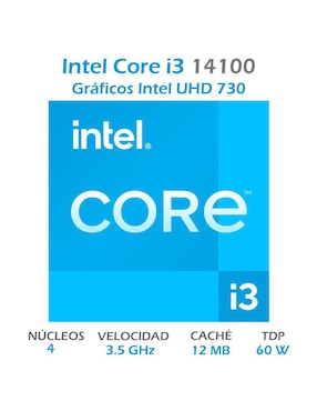 Procesador Intel core i3 14100 con 4 núcleos