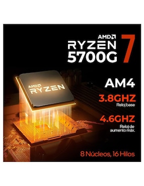 Computadora gamer Xtreme PC Gaming XTBRR716GBRENOIRG AMD Ryzen 7 AMD Radeon Graphics 16 GB Ram 500 GB SSD