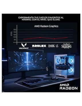 Computadora gamer Xtreme PC Gaming XTBRR716GBRENOIRG AMD Ryzen 7 AMD Radeon Graphics 16 GB Ram 500 GB SSD