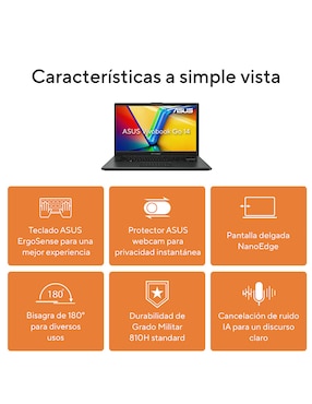 Laptop Asus Vivobook Go 14 14 pulgadas Full HD AMD Ryzen 5 AMD Radeon 16 GB RAM 512 GB SSD