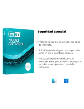 NOD32 Antivirus Eset para 1 usuario