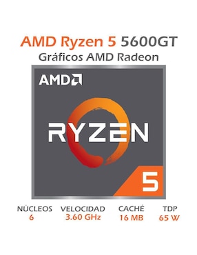 Procesador AMD RYZEN 5 5600GT con 6 núcleos