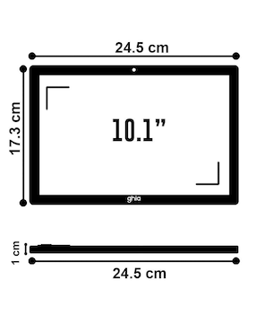 Tablet Ghia Vector 4G Lte 10.1 pulgadas 64 GB de 4 GB RAM