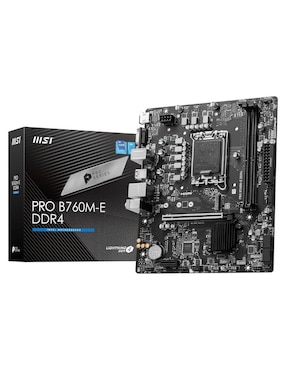 Tarjeta Madre MSI Pro B760M-E DDR4 Con Procesador Intel