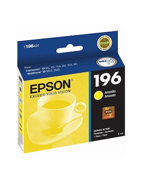 Cartucho Tinta Original Epson T196 Amarillo