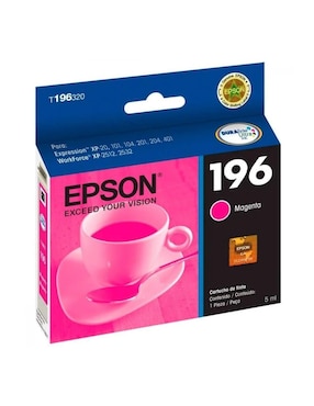 Cartucho Tinta Original Epson T196 Magenta