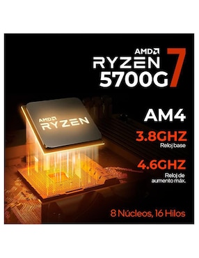 Computadora gamer Xtreme Pc Gaming XTPCR716GBRENOIRMCW 23.8 pulgadas Full HD AMD Ryzen 7 AMD Radeon Graphics 16 GB RAM 500 GB SSD