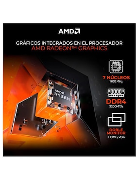 Computadora gamer Xtreme PC Gaming XTPCR516GBVEGA7P
AMD Ryzen 5 AMD Radeon 7 16 GB Ram 1TB SSD