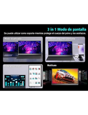 Monitor portátil Genérica standard full HD 15.6 pulgadas 7503051377198