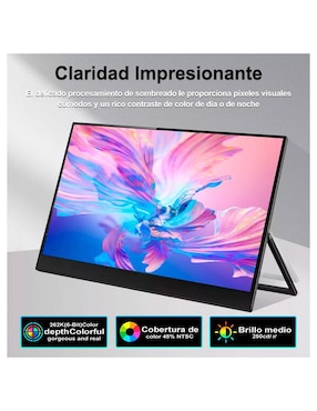 Monitor portátil Genérica standard full HD 15.6 pulgadas DM156FZ