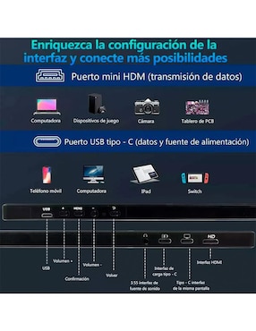 Monitor portátil Genérica standard full HD 15.6 pulgadas 156MP