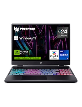 Laptop Gamer Acer Predator Helios Neo 16 Pulgadas Wqxga Intel Core I9 NVIDIA Geforce RTX 4060 16 GB RAM 1 TB SSD