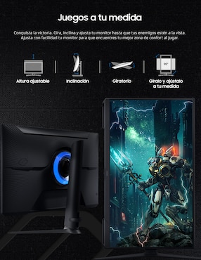 Monitor gamer Samsung standard full HD 24 pulgadas LS24DG300ELXZX