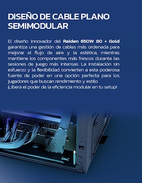 Fuente de poder Yeyian YFG-65002-01_650W_GOLD