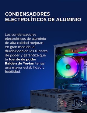 Fuente de poder Yeyian YFG-65002-01_650W_GOLD