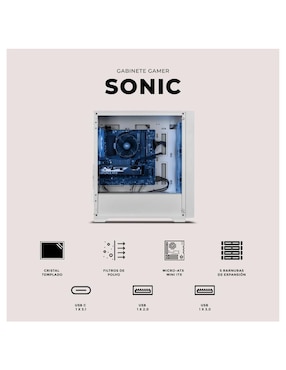 Gabinete Xtreme Pc Gaming Sonic Edition