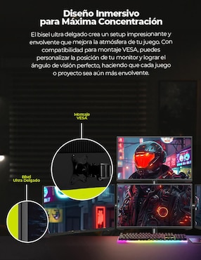Monitor gamer Yeyian standard full HD 27 pulgadas 180HzAvanceYMF-IPF27G1