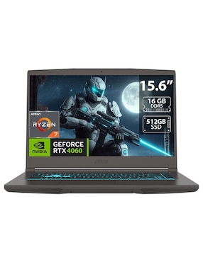 Laptop Gamer MSI Thin A15 15.6 Pulgadas Full HD AMD Ryzen 7 NVIDIA GeForce RTX 4060 16 GB RAM 512 GB SSD