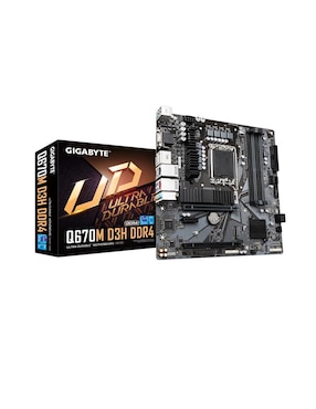 Tarjeta Madre Gigabyte Q670M D3H DDR4 Con Procesador Intel