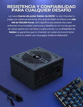 Fuente de poder Yeyian YFW-50020-01 500W_80WH