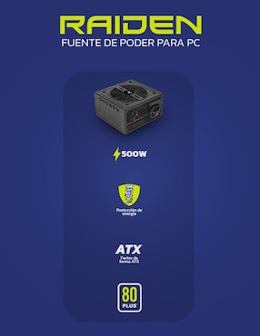 Fuente de poder Yeyian YFW-50020-01 500W_80WH