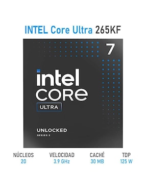 Procesador Intel Core Ultra 7 265KF con 20 núcleos
