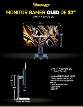 Monitor gamer Ocelotgaming standard 2K 27 pulgadas OM-Magnus 27