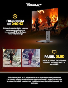 Monitor gamer Ocelotgaming standard 2K 27 pulgadas OM-Magnus 27