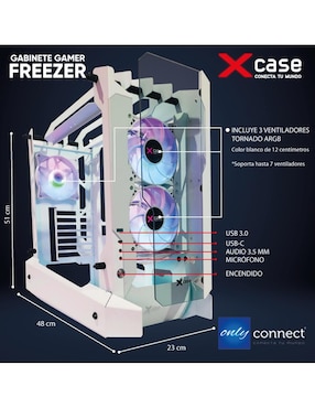Kit de gabinete gamer Xcase Freezer 3 ventiladores