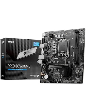 Tarjeta Madre MSI Pro B760M-E Con Procesador Intel