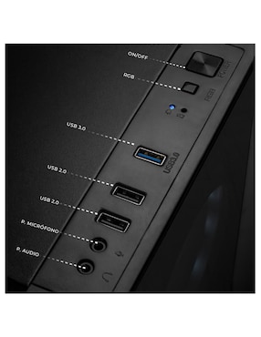 Computadora gamer Xtreme Pc Gaming xtpcr532gb4060mdb 23.8 pulgadas full HD AMD Ryzen 5 Nvidia geforce rtx 5060 16 GB RAM 500 GB SSD